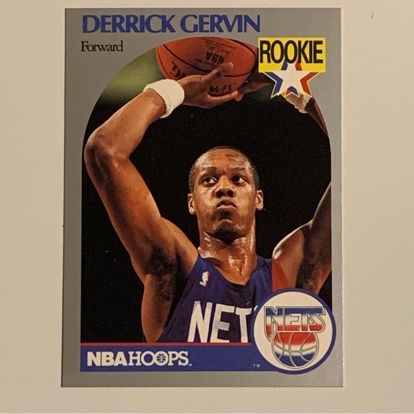 1990 NBA HOOPS New Jersey Nets Derrick Gervin #196
